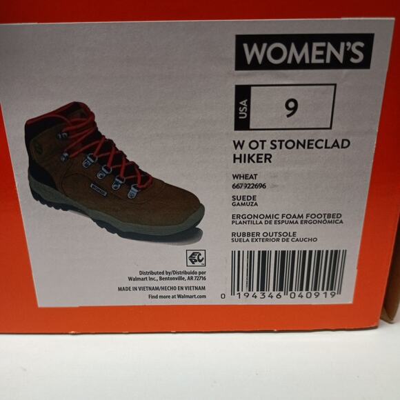 Ozark Trail Women's Waterproof Hiker Boots Wheat Size 9 - Picture 7 of 7